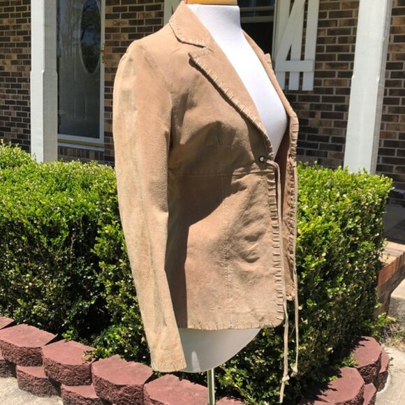 Joe Boxer Women’s Tan Leather Jacket - Picture 3 of 5